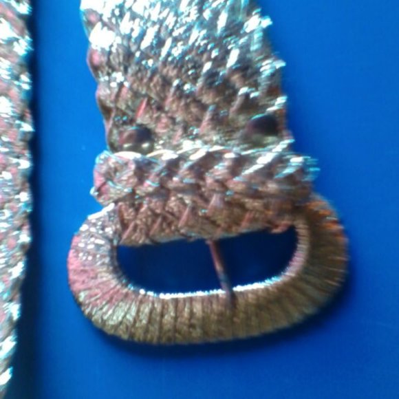 Vintage 70's Belt Gold Belt Fashion Retro - Picture 7 of 9